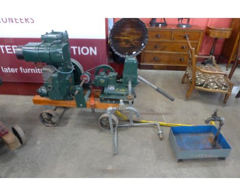 A Lister stationary engine and Lister pump 
