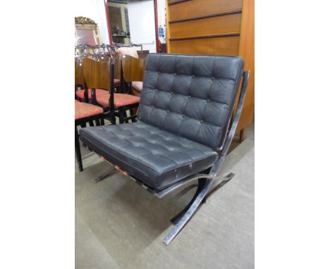 A Barcelona chrome chair, a/f 