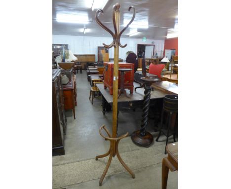 A beech bentwood coat stand 