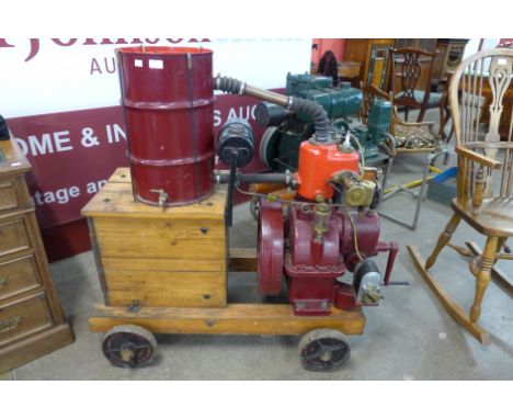 A French Aster stationary engine, model B5D, serial number 41326 