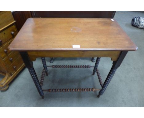 A Victorian mahogany ring turned occasional table 