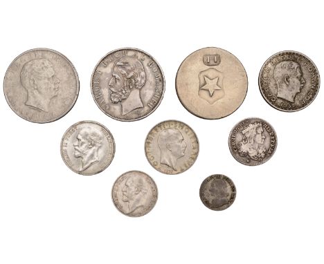 Miscellaneous, CHILE, Copiapó, uniface Peso, undated (1859) (KM 2); ITALY, Naples, Charles II, Tari, 1694 (MIR 300; KM 117); 