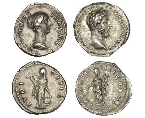 Marcus Aurelius (161-180), Denarius, 166, laureate head right, rev. Pax standing left, holding olive-branch downwards and cor