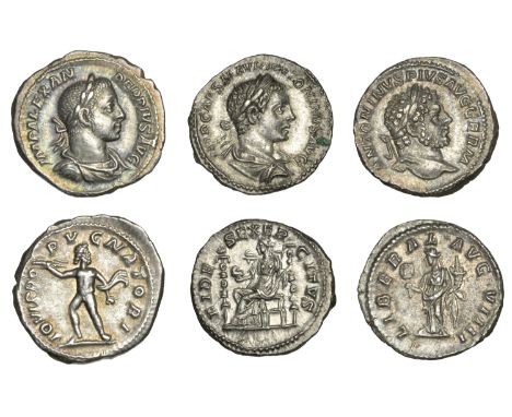 Caracalla (198-217), Denarius, 213-7, laureate head right, rev. Liberalitas standing left, holding abacus and cornucopia, 3.2
