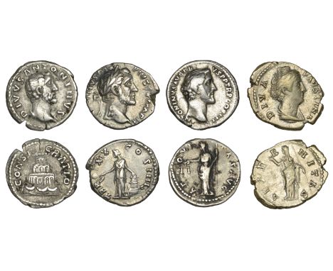 Antoninus Pius (138-161), Denarii (2), 140-3, bare head right, rev. Aequitas holding scales and vertical sceptre, 3.02g/6h (R