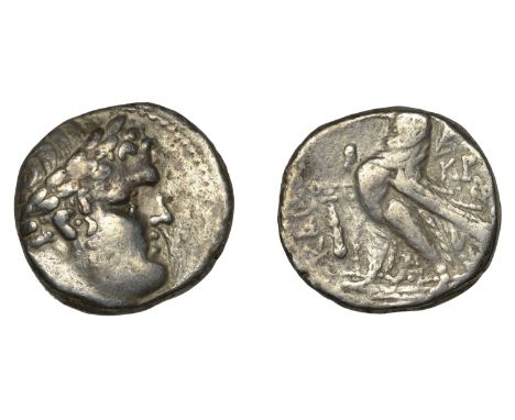 PHOENICIA, Tyre, Shekel, yr 165 [39-40], laureate head of Melkart right, rev. eagle standing left on prow, palm frond over sh