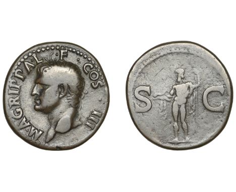 Agrippa (d. 12 BC), Cast Æ ‘As’, after Giovanni Cavino (1500-1570), Paduan type of a restitution issue under Gaius, 37-41, he