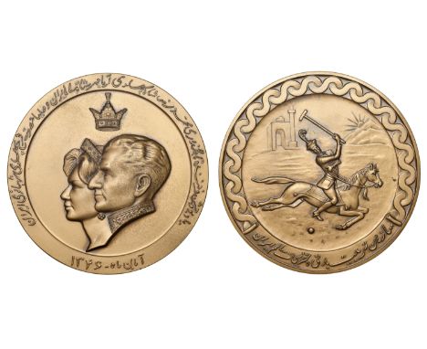 Iran, Coronation of Reza Pahlavi Shah, AH 1346 [1967], a light bronze medal, unsigned [for S.A.R.L. Picchiani e Barlacchi, Fl