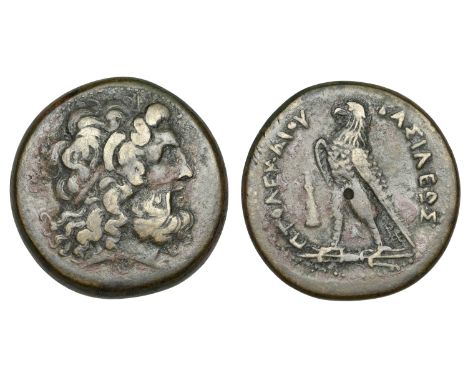 PTOLEMAIC KINGS OF EGYPT, Ptolemy III, Drachm, Tyre, series 5, horned head of Zeus-Ammon right, rev. eagle standing left on t