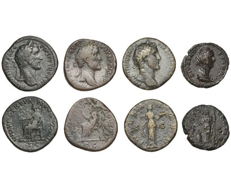 Antoninus Pius (138-161), Sestertii (2), 143-4, laureate head right, rev. Fides standing right, holding two corn-ears and dis