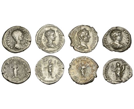Geta (Cæsar 198-209), Denarii (2), 198-200, bare-headed and draped bust right, rev. Felicitas standing left, holding caduceus