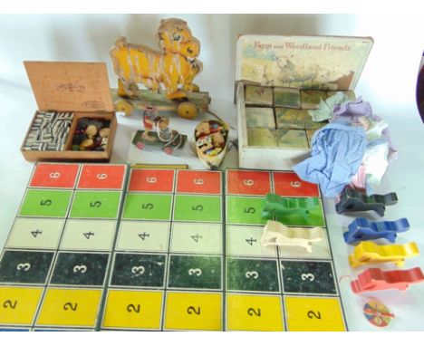 A large collection of vintage toys and dolls.