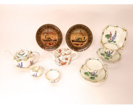 A pair of Royal Doulton plates with printed and infilled decoration of Venetian scenes with gondolas, with printed mark to re