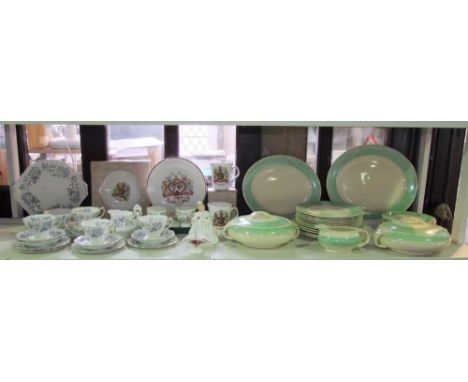A collection of Royal Albert Silver Maple pattern tea wares comprising cake plate, milk jug, sugar bowl, four cups, five sauc
