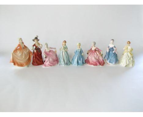 A collection of three Royal Worcester figures - Grandmothers Dress 3081, First Dance 3629 and Sweet Anne 3630, all modelled b