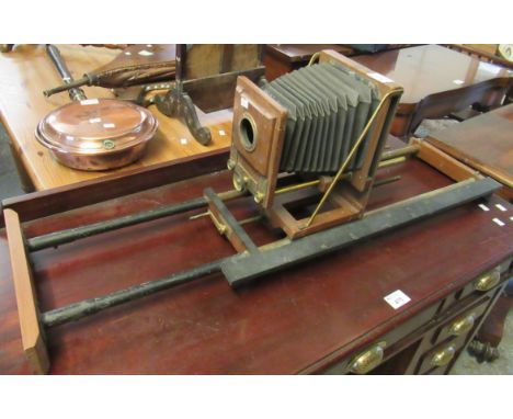 Vintage Lancaster &amp; Son Limited Birmingham camera stand with bellows on stand. (incomplete) (B.P. 21% + VAT)