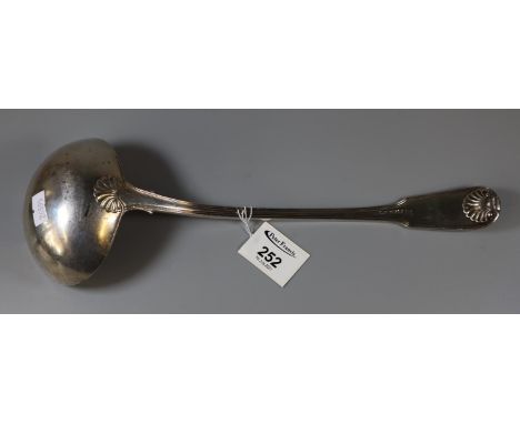 Victorian silver ladle with shell terminal. London hallmarks. 8 troy oz approximately.(B.P. 21% + VAT) 
