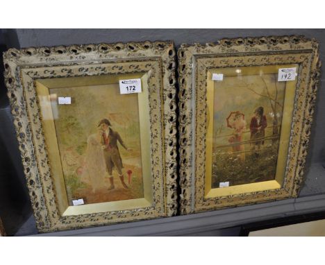 Pair of 19th Century romantic portrait prints, appearing in original frames. 24 x 16cm approx. (2)(B.P. 21% + VAT) 