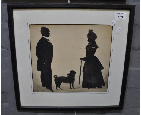 19th Century portrait silhouette signed 'Pierce St Leonard's', dated 1899, 26 x 29cm approx. Framed and glazed. (B.P. 21% + V