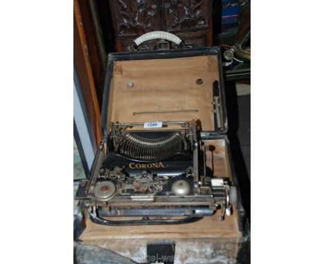 A Corona typewriter a/f, in case.
