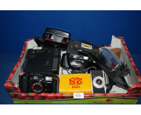 A Kodamatic Instant Camera, Olympus cameras, etc