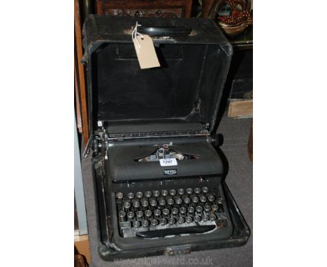 A Royal typewriter, in case.