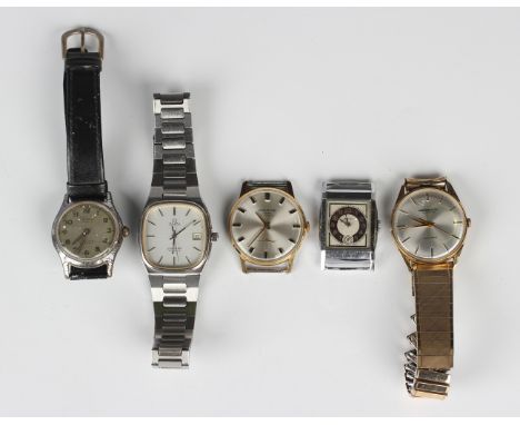 An Omega Seamaster Quartz steel cased gentleman's wristwatch, the signed dial with baton hour markers, centre seconds and dat