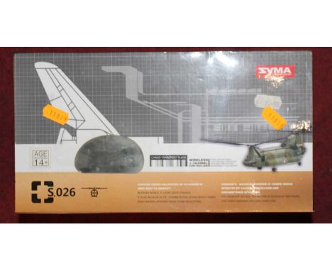 Two radio controlled aircraft models to include Syma Cargo Transport plane, together with a Micro Twister helicopter