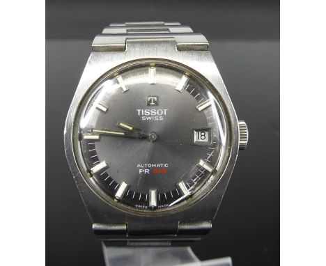 A gent's Tissot PR516 steel cased automatic bracelet watch, having signed grey dial with date aperture, case dia.34mmAppears 