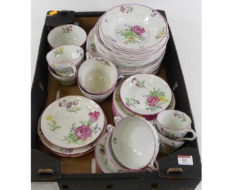 A Victorian Copeland late Spode part dinner &amp; tea service in the Marlborough pattern having printed and impressed marks v