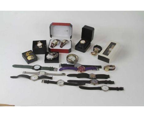 A collection of mixed fashion wristwatches, to include Rotary and Geneva 