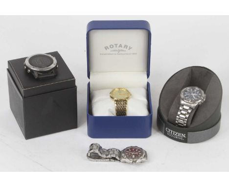 A collection of fashion wristwatches, to include Citizen and Rotary 