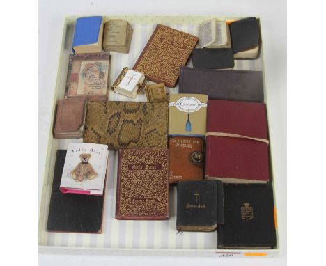 A collection of vintage miniature books, to include Ancient &amp; Modern Hymns, To Right the Wrong, Gold Dust etc 