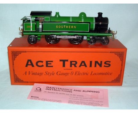 ACE Trains 0 Gauge 3R E/2SR SR Gloss Green 4-4-2T no 2001. Suitable for AC or DC running. Mint Boxed.