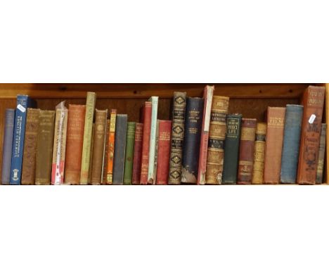 A shelf of various books 