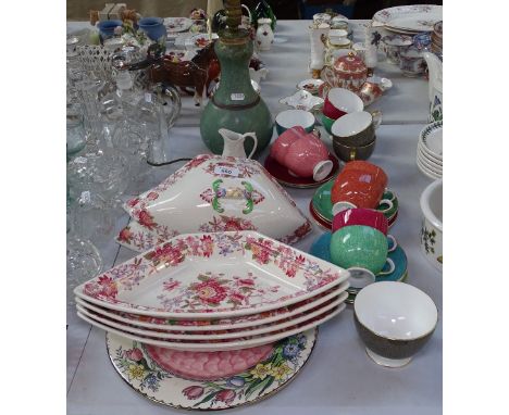 Wedgwood teaware, Spode dishes, Copenhagen lamp etc 