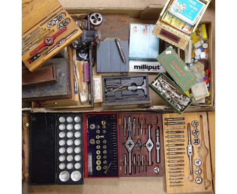 A quantity of cased watchmaker's tools and equipment etc 