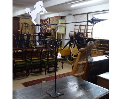 A blacksmith made wrought-iron weather vane 