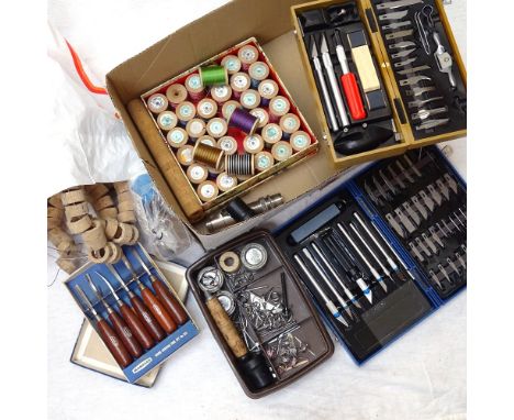 Carving tools, nylon reels etc 