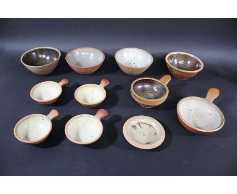 ST IVES &amp; OTHER STUDIO POTTERY various items including a St Ives small dish with glazed interior, and other St Ives stand