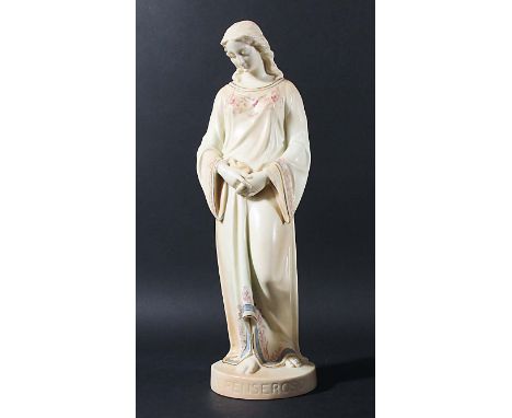 IL PENSEROSO, a Royal Worcester blush ivory figure, date code for 1895, puce factory marks, height 40cm