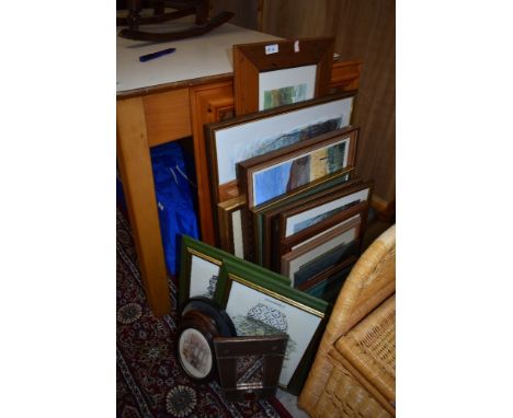 A selection of picture prints and picture frames including signed prints and original art works Patience Arnold original incl