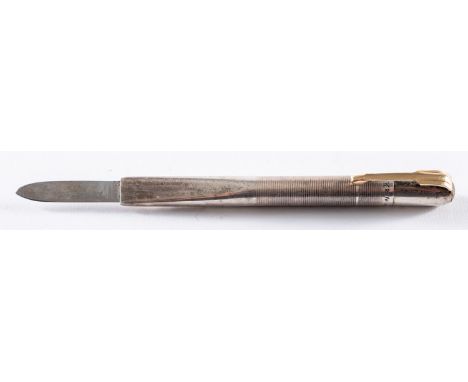 A silver propelling 'Vernons' K' Knife', stamped, maker Vernon's Industries, Birmingham 1948, 10cm long (13.5cm extended).