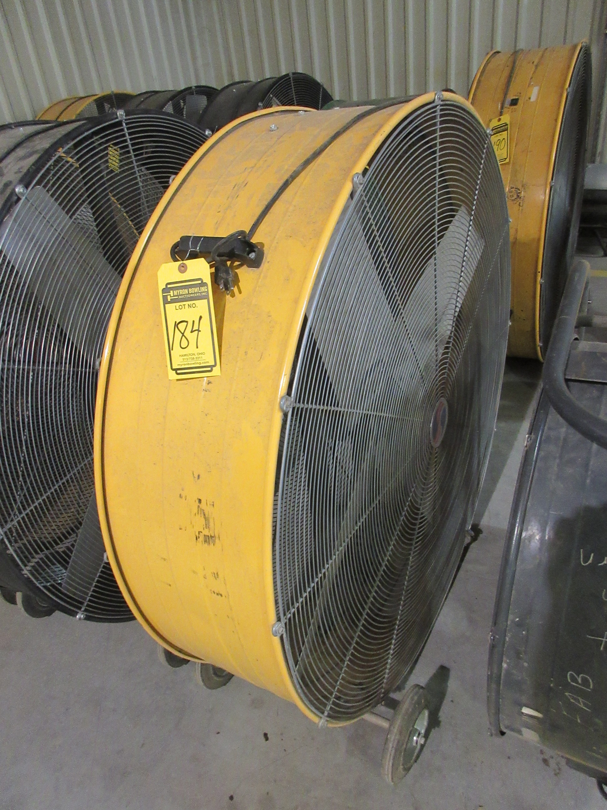 { Group of lots 182, 183, 184 (P) } STRONGWAY 48'' BELT DRIVE DRUM FAN