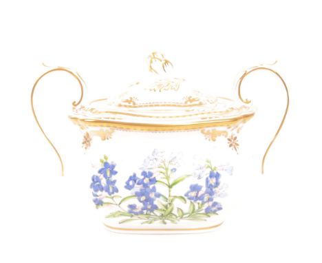 Spode - an original Spode fine bone china lidded sugar bowl in ' Stafford Flowers ' decoration.