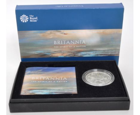 Royal Mint - A 2020 'Britannia The Spirit of a Nation' one ounce silver brilliant uncirculated coin. The coin in original box