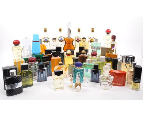 Perfume - a large collection of assorted facetice perfume and cologne bottles to include; Dior Au Sauvage, Gucci Nobile, Roge