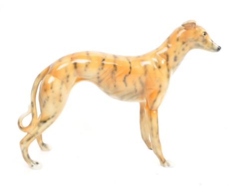 Beswick / Royal Doulton style - A 20th Century vintage ceramic greyhound / whippet figure in the style of Beswick / Royal Dou
