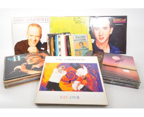 A collection of 1980s vinyl LP records &amp; 45 rpm singles. Comprising of: Alexander O'Neil, Go West, Manilow Magic, Gloria 