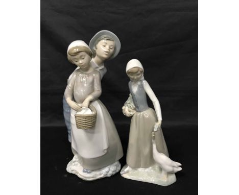 LOT OF SPANISH CERAMIC FIGURESincluding Lladro, Nao etc